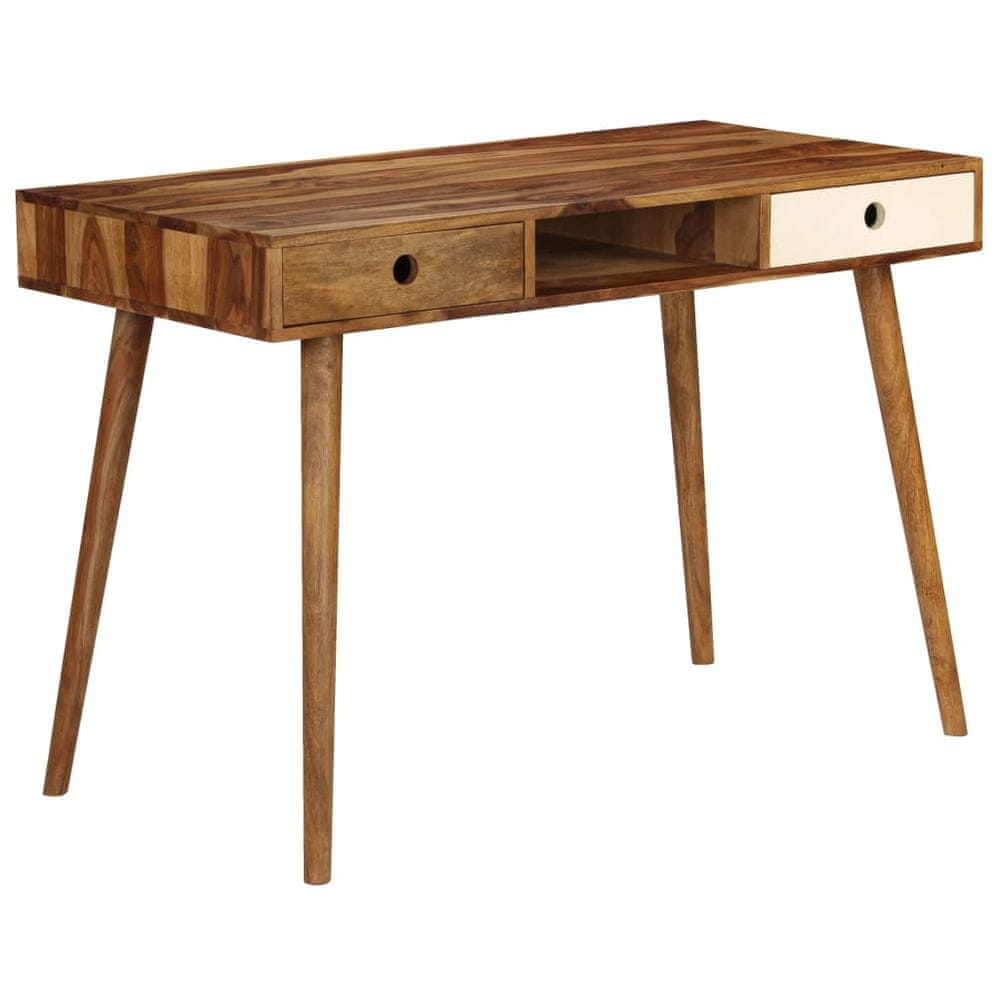 Petromila vidaXL Písací stôl 110x55x76 cm masívne sheeshamové drevo